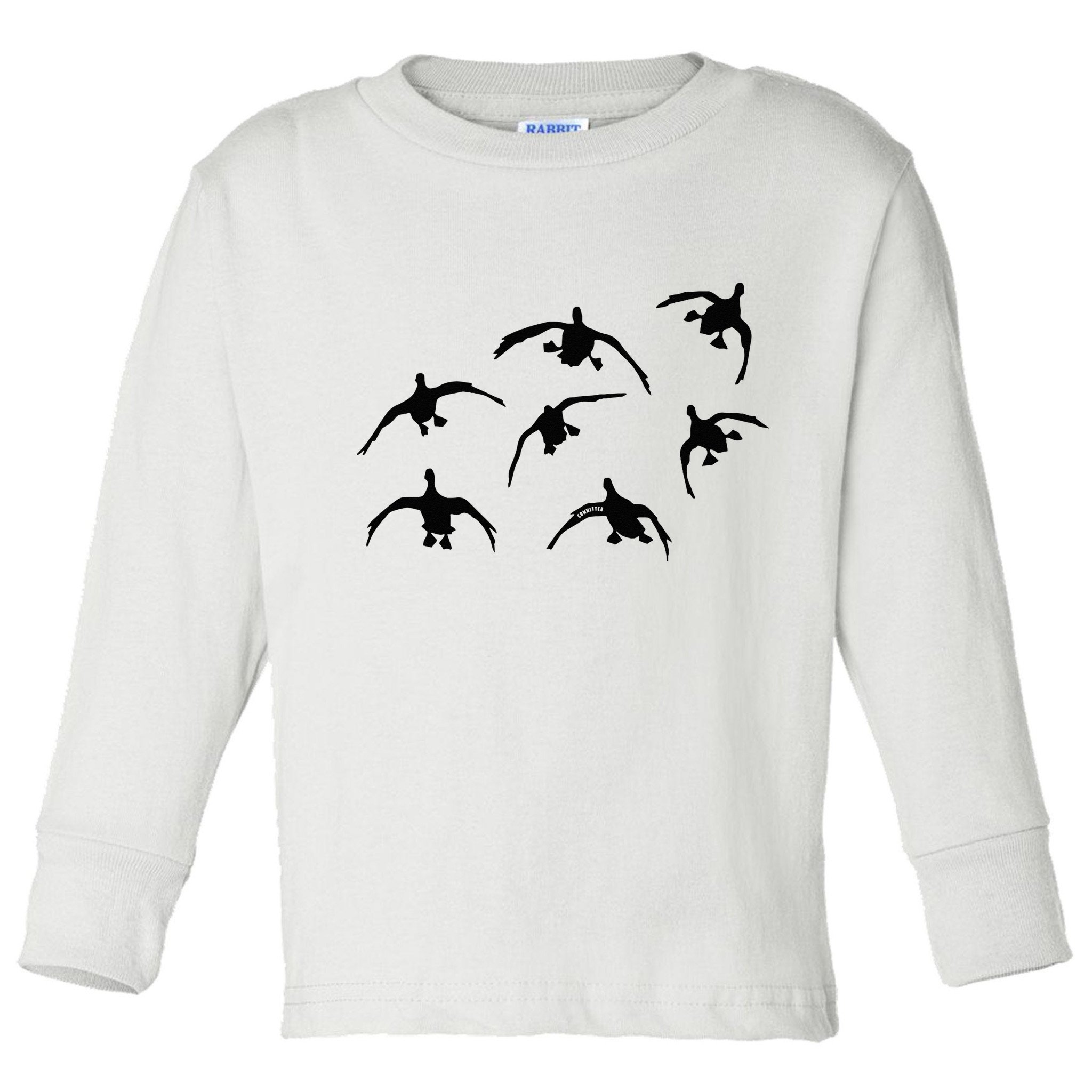 Duck Hunting Seven Drakes By Committed Waterfowl Toddler Long Sleeve Shirt