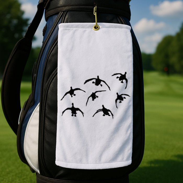 Duck Hunting Seven Drakes By Committed Waterfowl Golf Towel