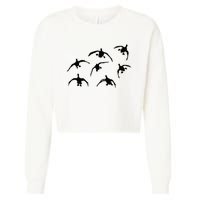 Duck Hunting Seven Drakes By Committed Waterfowl Cropped Pullover Crew