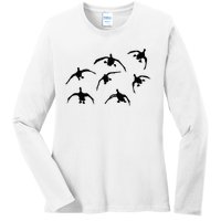 Duck Hunting Seven Drakes By Committed Waterfowl Ladies Long Sleeve Shirt