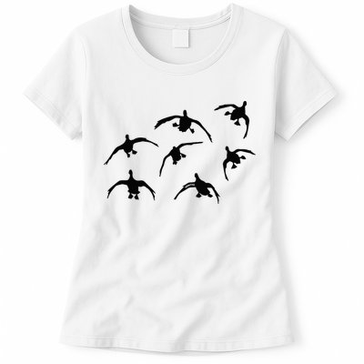 Duck Hunting Seven Drakes By Committed Waterfowl Womens T-Shirt