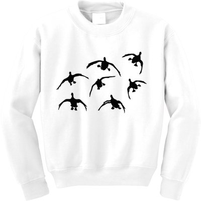 Duck Hunting Seven Drakes By Committed Waterfowl Kids Sweatshirt