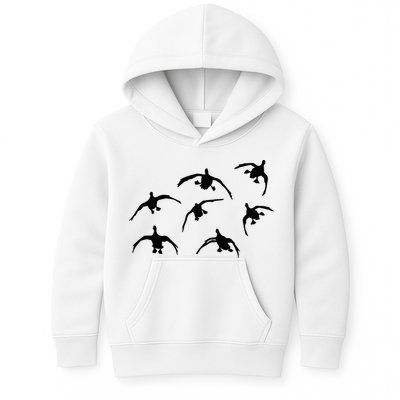 Duck Hunting Seven Drakes By Committed Waterfowl Kids Hoodie