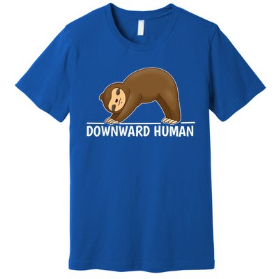 Downward Hu Sloth Gift Premium T-Shirt