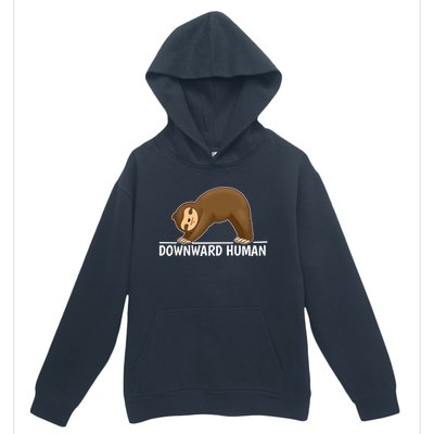 Downward Hu Sloth Gift Urban Pullover Hoodie