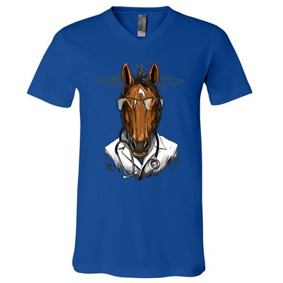 Doctor Horse Surgeon Physician Dr Md Cow Horse Lover Gift V-Neck T-Shirt