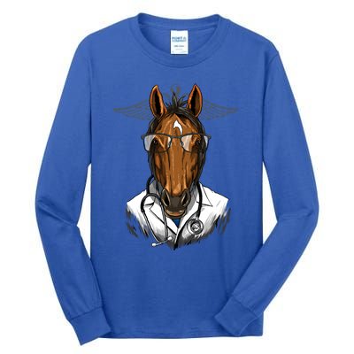 Doctor Horse Surgeon Physician Dr Md Cow Horse Lover Gift Tall Long Sleeve T-Shirt