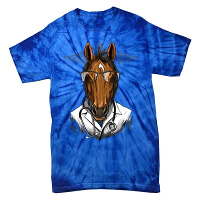 Doctor Horse Surgeon Physician Dr Md Cow Horse Lover Gift Tie-Dye T-Shirt