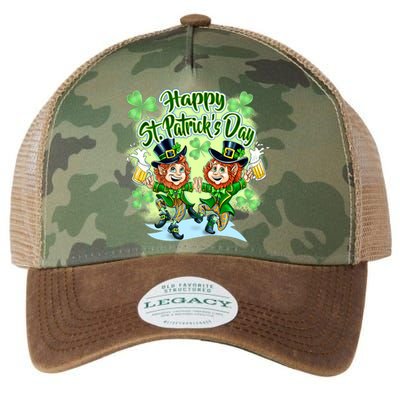 Dancing Happy St. Patrick's Day Leprechauns Legacy Tie Dye Trucker Hat