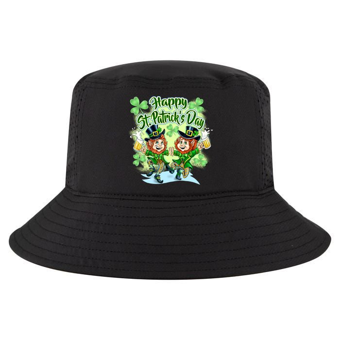 Dancing Happy St. Patrick's Day Leprechauns Cool Comfort Performance Bucket Hat