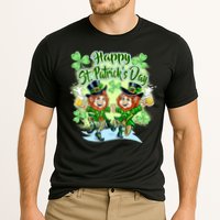 Dancing Happy St. Patrick's Day Leprechauns Cooling Performance Crew T-Shirt