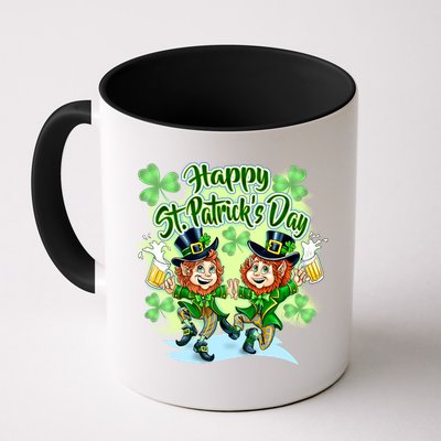 Dancing Happy St. Patrick's Day Leprechauns Mug