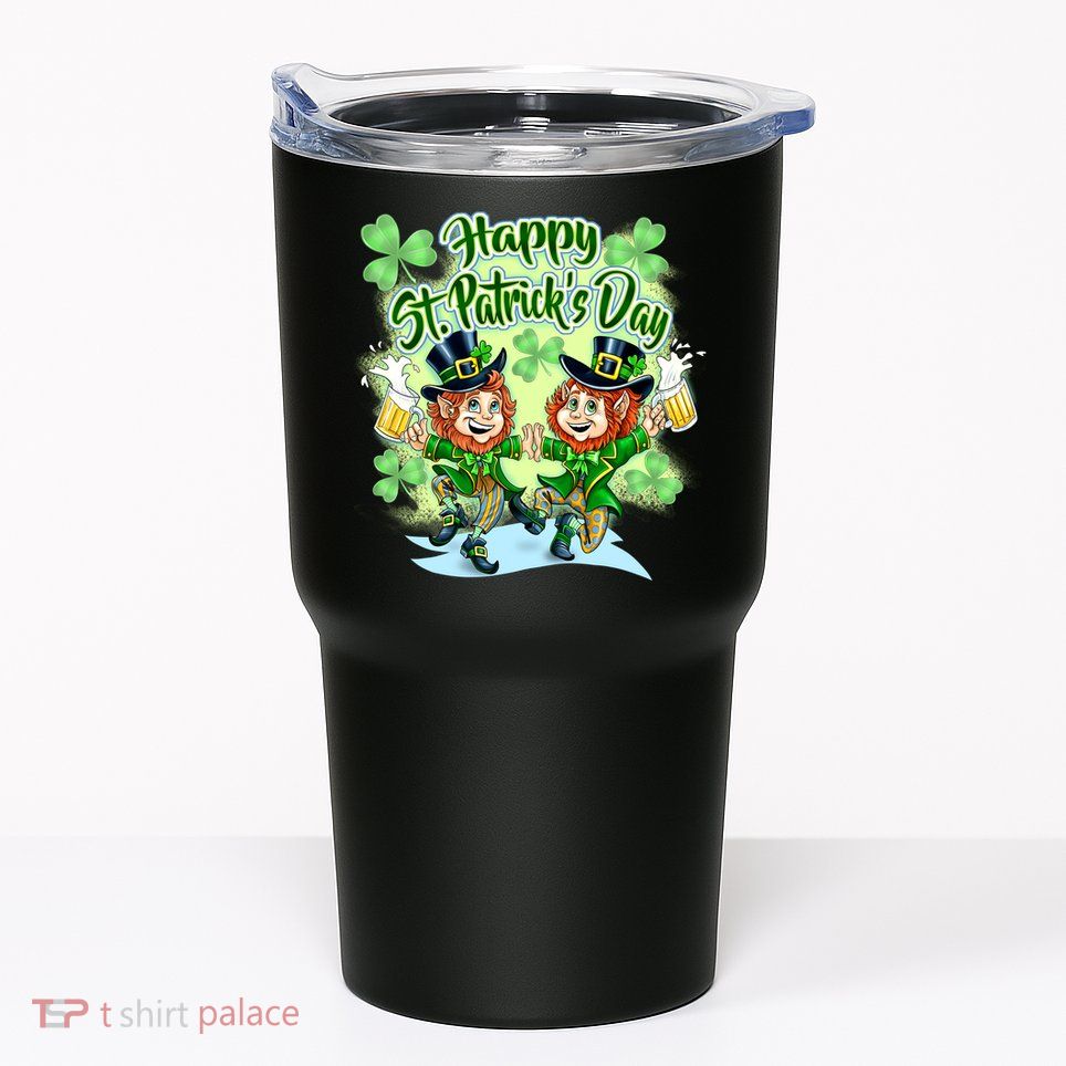 Dancing Happy St. Patrick's Day Leprechauns Tumbler