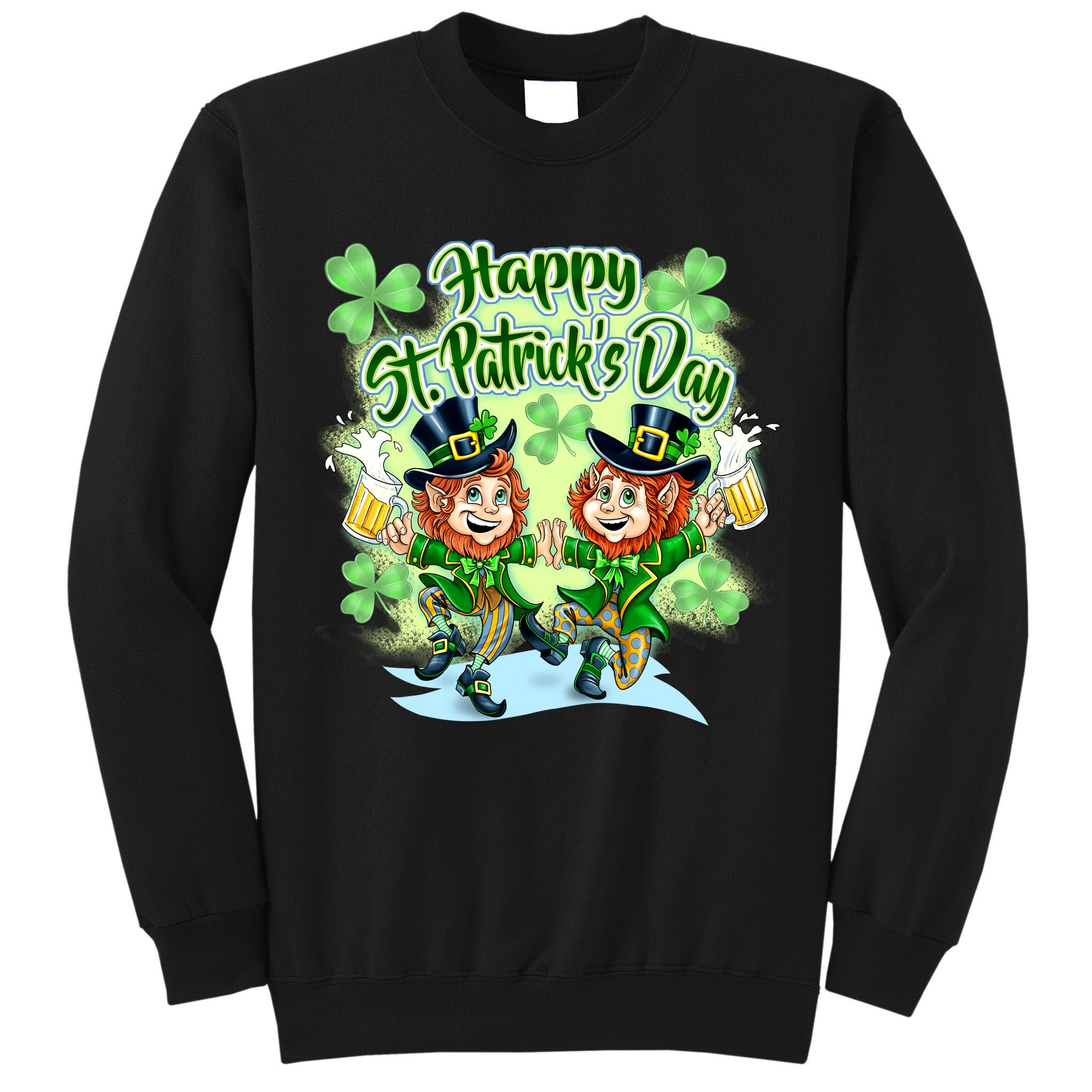 Dancing Happy St. Patrick's Day Leprechauns Tall Sweatshirt