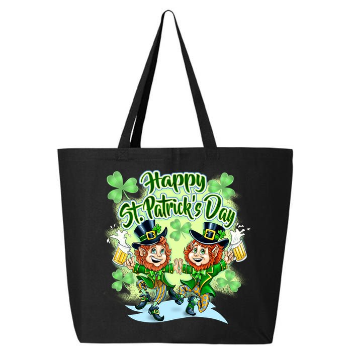 Dancing Happy St. Patrick's Day Leprechauns 25L Jumbo Tote