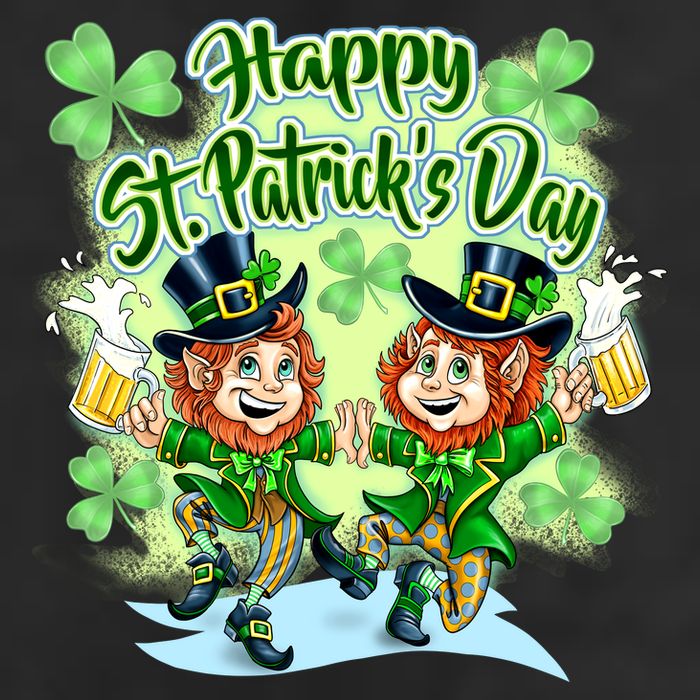 Dancing Happy St. Patrick's Day Leprechauns 25L Jumbo Tote