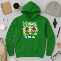 Dancing Happy St. Patrick's Day Leprechauns Hoodie