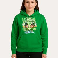 Dancing Happy St. Patrick's Day Leprechauns Hoodie