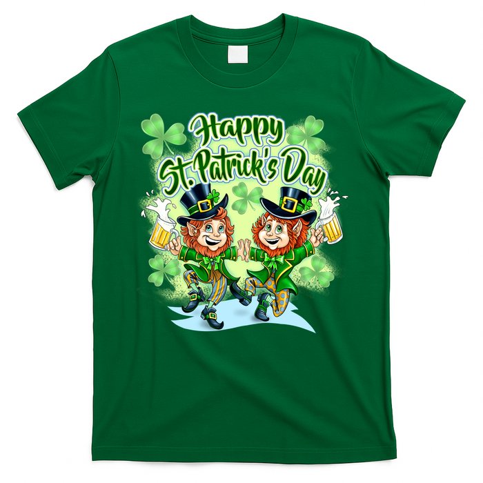 Dancing Happy St. Patrick's Day Leprechauns T-Shirt