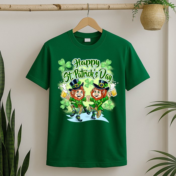 Dancing Happy St. Patrick's Day Leprechauns T-Shirt