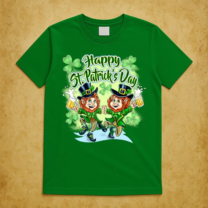 Dancing Happy St. Patrick's Day Leprechauns T-Shirt