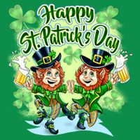 Dancing Happy St. Patrick's Day Leprechauns T-Shirt