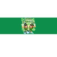 Dancing Happy St. Patrick's Day Leprechauns Bumper Sticker