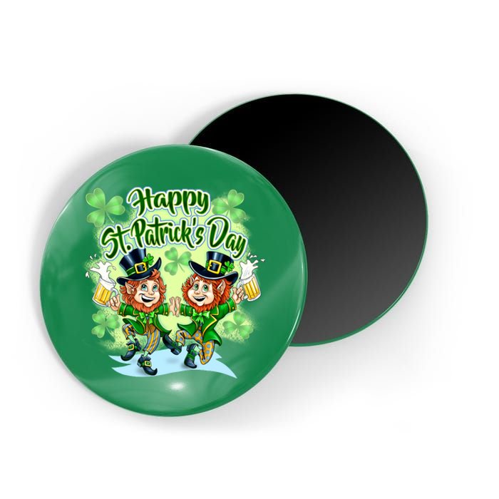 Dancing Happy St. Patrick's Day Leprechauns Magnet