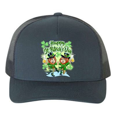 Dancing Happy St. Patrick's Day Leprechauns Yupoong Adult 5-Panel Trucker Hat