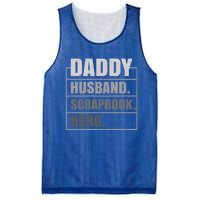 Daddy Husband Scrapbook Hero Funny Scrapbook Father's Day Gift Mesh Reversible Basketball Jersey Tank