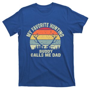 Deer Hunting Sunset My Favorite Hunting Buddy Calls Me Dad Cool Gift T-Shirt