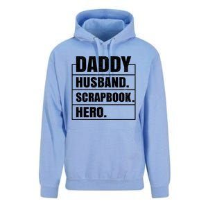 Daddy Husband Scrapbook Hero Funny Scrapbook Father's Day Gift Unisex Surf Hoodie