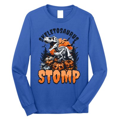 Dinosaur Halloween Skeletosaurus Stomp Great Gift Long Sleeve Shirt