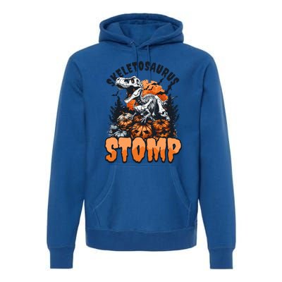 Dinosaur Halloween Skeletosaurus Stomp Great Gift Premium Hoodie