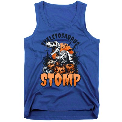 Dinosaur Halloween Skeletosaurus Stomp Great Gift Tank Top