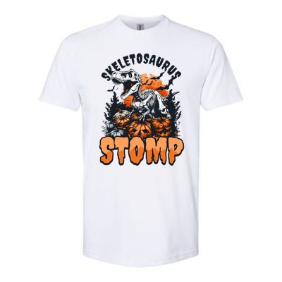 Dinosaur Halloween Skeletosaurus Stomp Great Gift Softstyle CVC T-Shirt