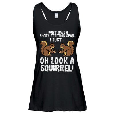 Dont Have Short Attention Span Look Squirrel Ladies Essential Flowy Tank