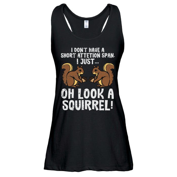 Dont Have Short Attention Span Look Squirrel Ladies Essential Flowy Tank