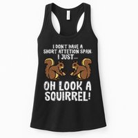 Dont Have Short Attention Span Look Squirrel Womens Tank Top