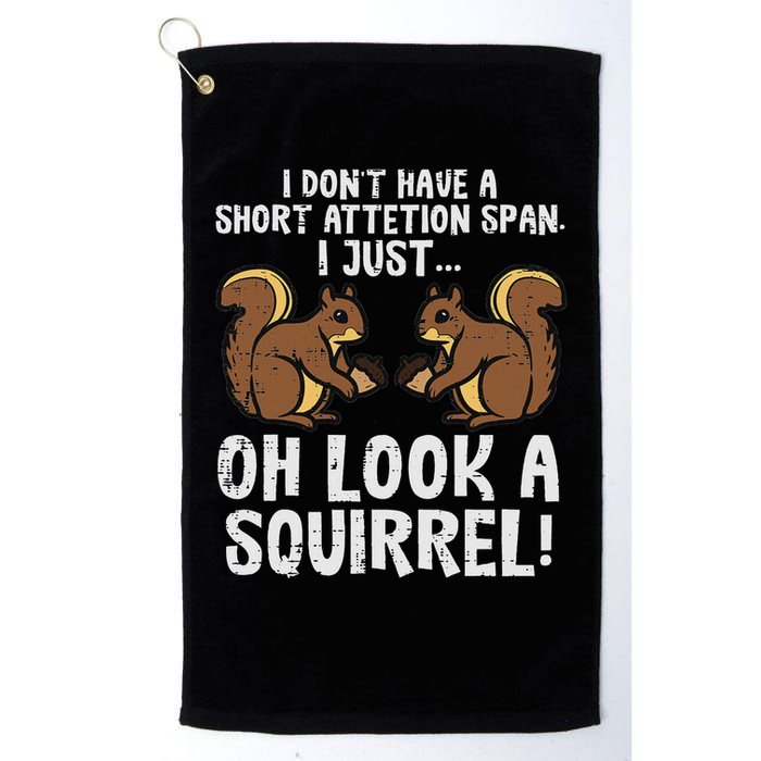 Dont Have Short Attention Span Look Squirrel Golf Towel