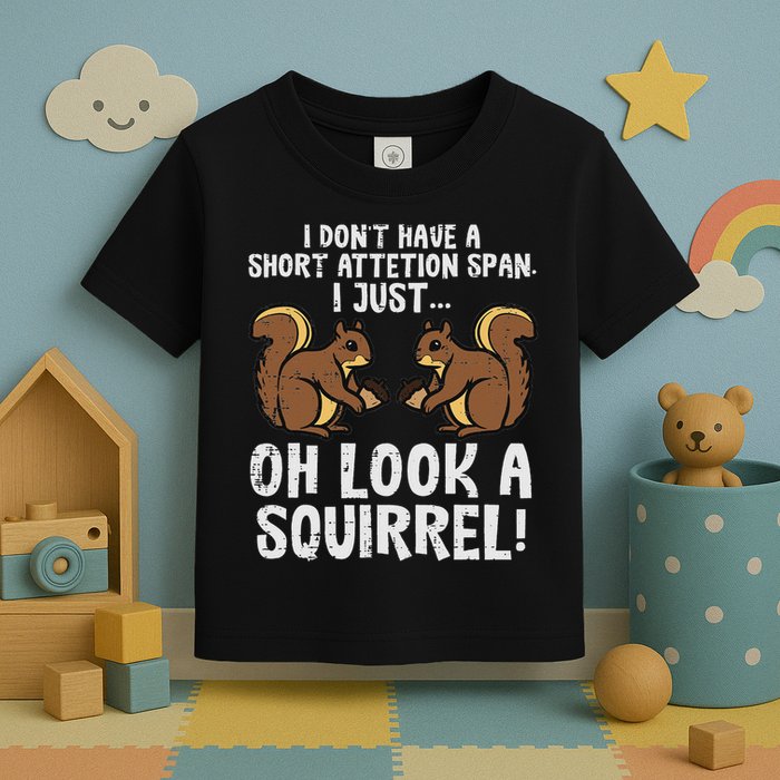 Dont Have Short Attention Span Look Squirrel Toddler T-Shirt
