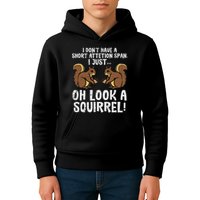 Dont Have Short Attention Span Look Squirrel Kids Hoodie