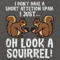 Dont Have Short Attention Span Look Squirrel Cotton Canvas Backpack
