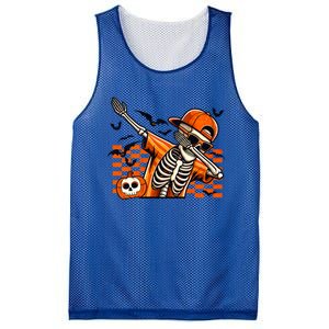 Dabbing Halloween Skeleton Trick Or Treat Funny Pumpkin Meaningful Gift Mesh Reversible Basketball Jersey Tank