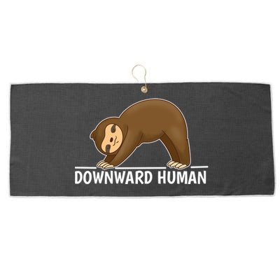 Downward Hu Sloth Gift Large Microfiber Waffle Golf Towel