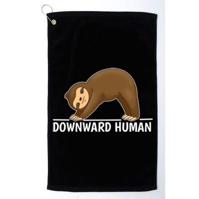 Downward Hu Sloth Gift Platinum Collection Golf Towel