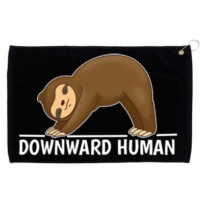 Downward Hu Sloth Gift Grommeted Golf Towel