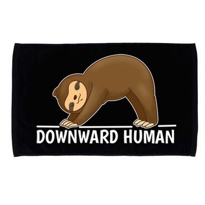 Downward Hu Sloth Gift Microfiber Hand Towel