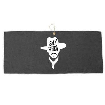 Doc Holliday Say When Large Microfiber Waffle Golf Towel