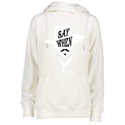 Doc Holliday Say When Womens Funnel Neck Pullover Hood